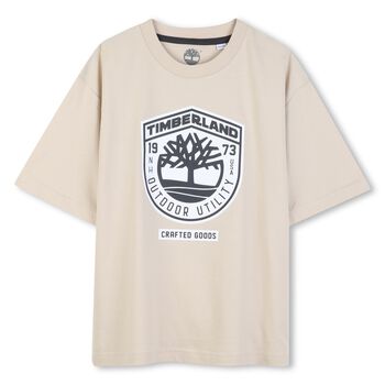 Boys Beige Logo T-Shirt