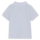 قميص اطفال بولو بالشعار باللون الازرق للاولاد, 6, hi-res