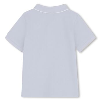 قميص اطفال بولو بالشعار باللون الازرق للاولاد