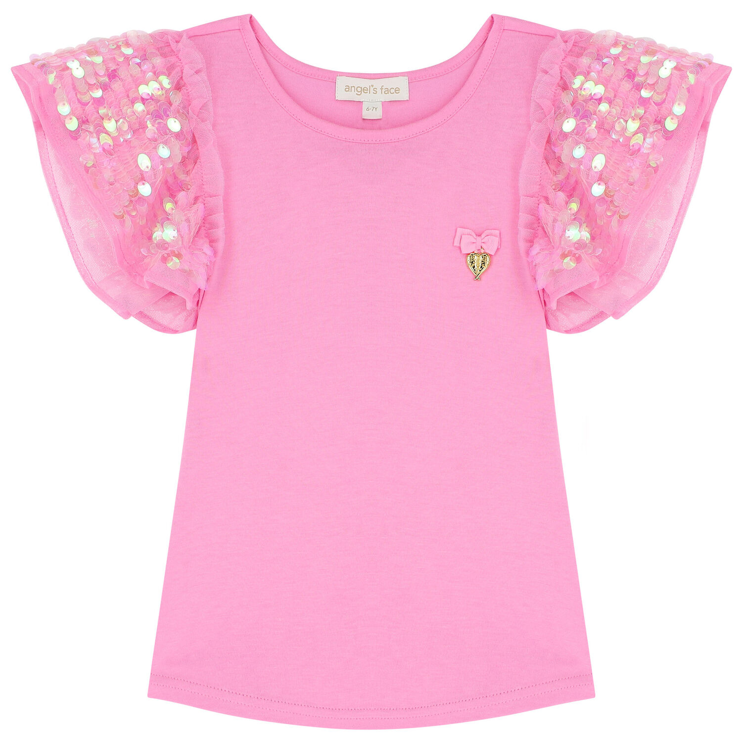 Girls Pink Sequin Top, 2, hi-res image number null