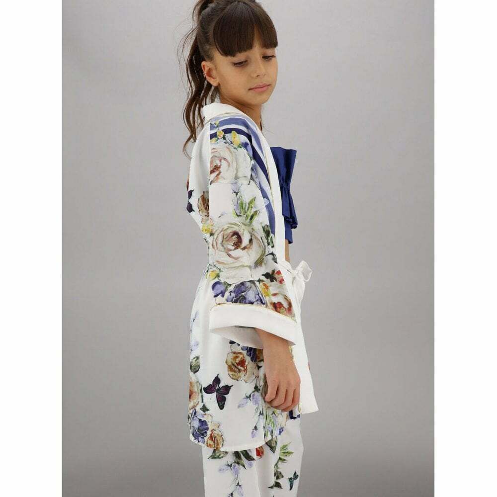 Monnalisa Girls Floral Kimono Jacket Junior Couture