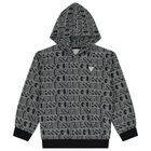 Boys Black Logo Hooded Top, 2, hi-res