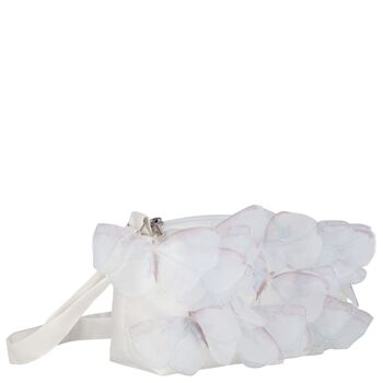 Girls White Butterfly Bag, 2 Girls White Butterfly Bag