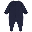 Navy Blue Teddy Bear Logo Babygrow Gift Set, 3, hi-res