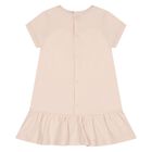Younger Girls Pink Faux Fur Teddy Bear Dress, 3, hi-res