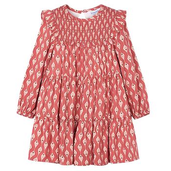 Girls Pink Honeycomb Dress