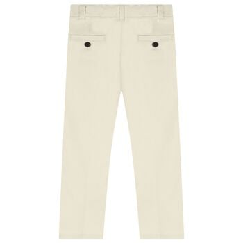 Boys Mini Me Beige Trousers