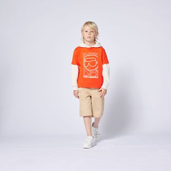 Boys Orange Ikonik Logo T-Shirt