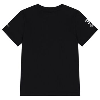 Boys Black & Blue Logo T-Shirt