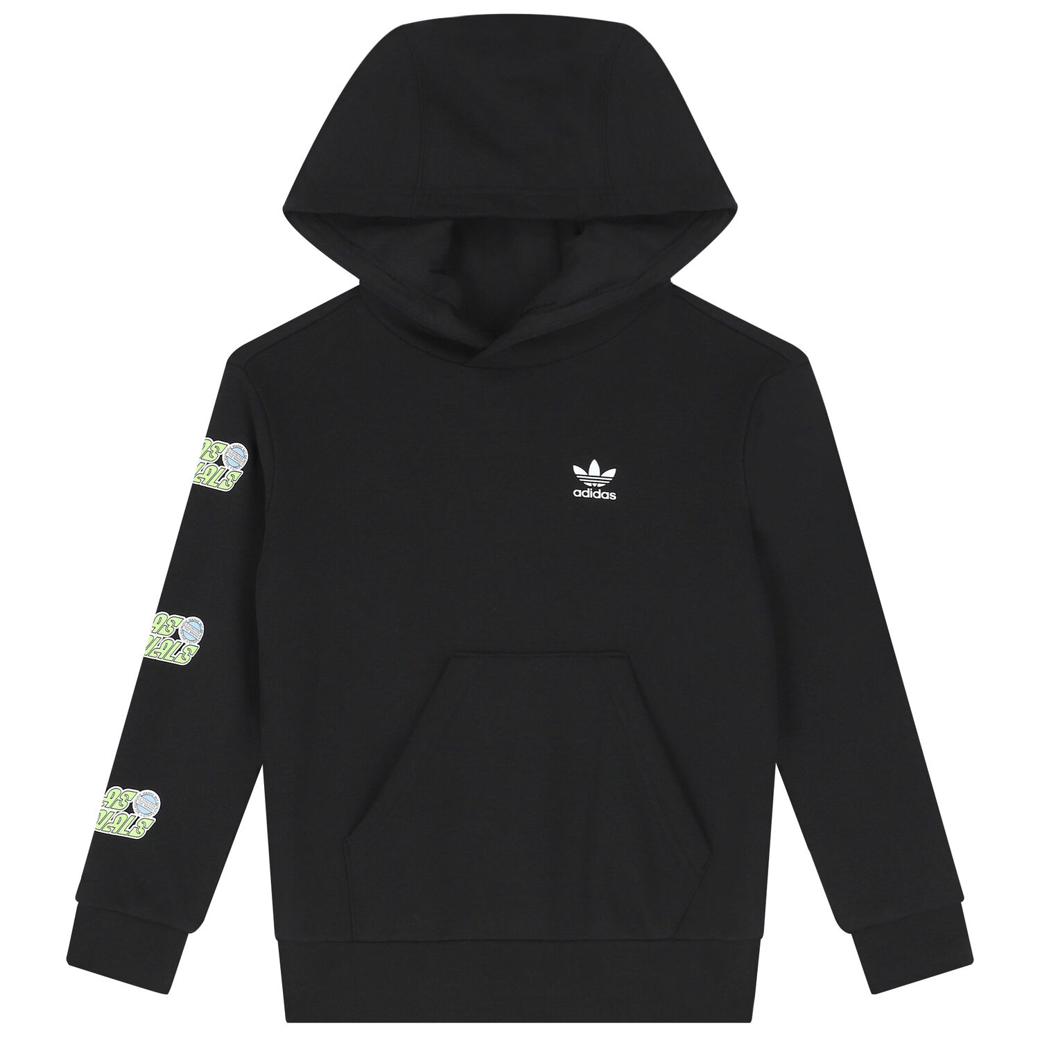 Black Logo Hooded Top, 1, hi-res
