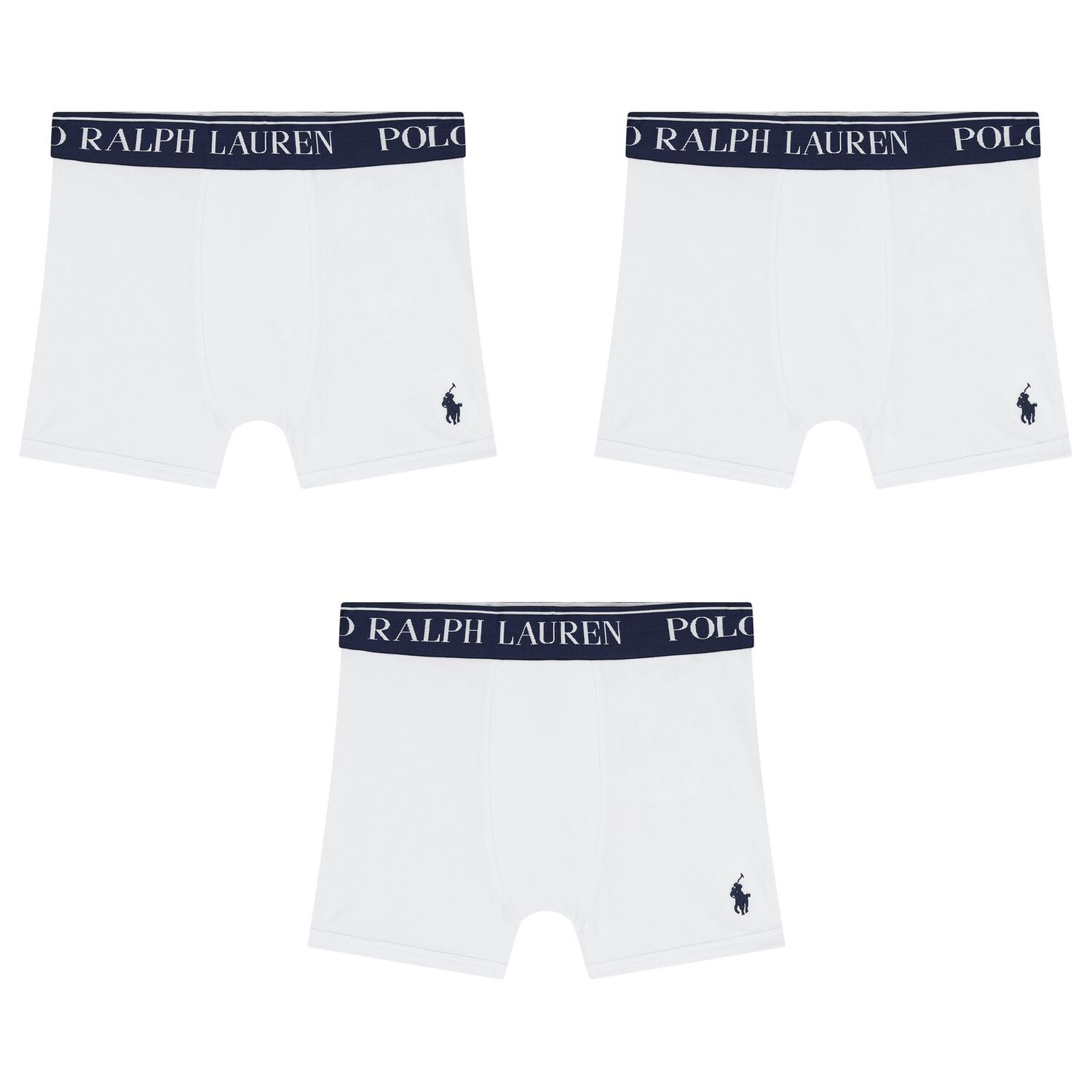 Boys White Logo Boxer Shorts (3-Pack), 4, hi-res