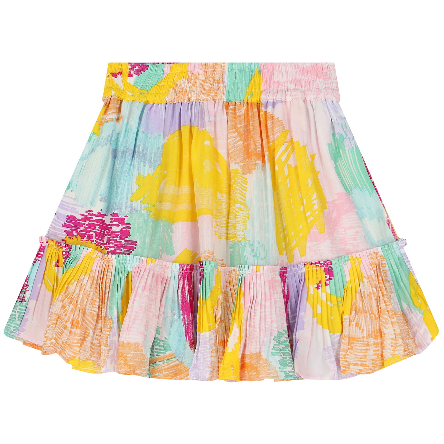 Girls Multi-Coloured Pleated Skirt, 1, hi-res image number null