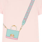 Girls Pink Logo Bag T-Shirt, 2, hi-res