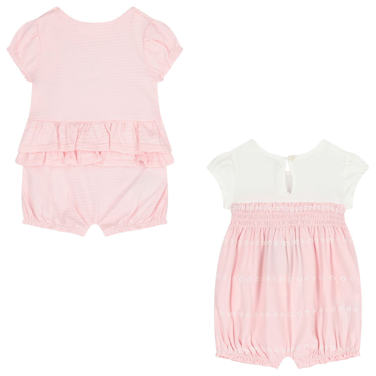 Baby Girls Pink Rompers ( 2-Pack ), 1, hi-res