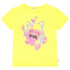 Girls Yellow Sequin T-Shirt, 2, hi-res