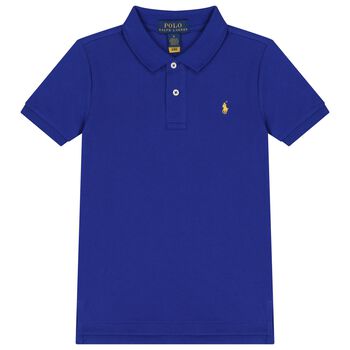 Ralph Lauren Boys Blue Logo Polo Shirt, 1 Boys Blue Logo Polo Shirt