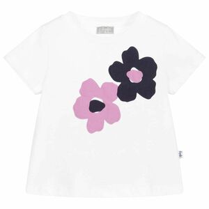 Girls White Floral T-Shirt