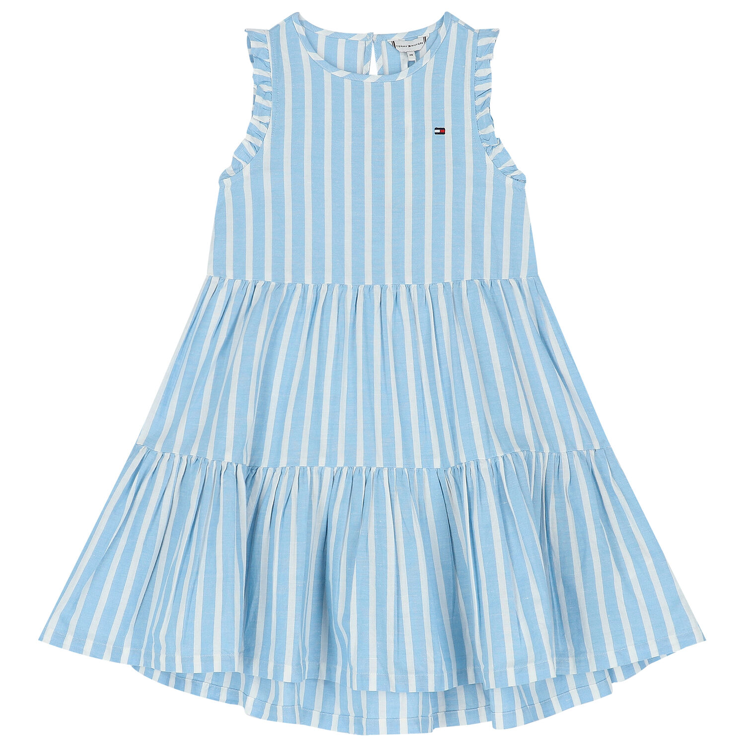 فستان بالشعار باللون الأزرق, 1, hi-res