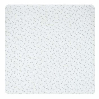 White & Grey Pima Cotton Baby Blanket