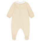Beige & White Teddy Bear Logo Babygrow Gift Set, 2, hi-res