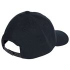 Black Embroidered Logo Cap, 1, hi-res