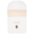 White & Beige Teddy Bear Logo Baby Nest, 2, hi-res