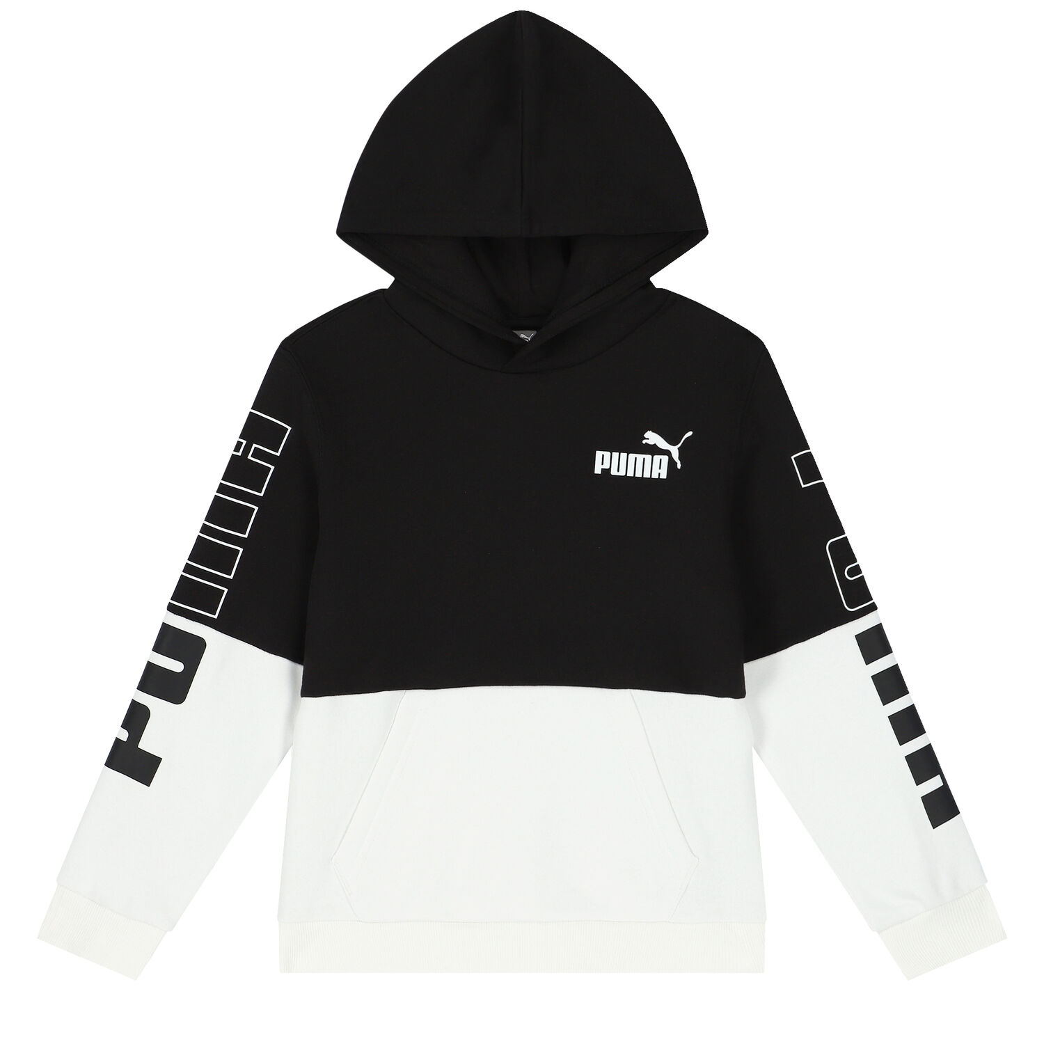 Boys Black & White Logo Hooded Top, 1, hi-res image number null