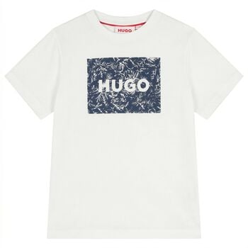 Boys Mini Me White Logo T-Shirt