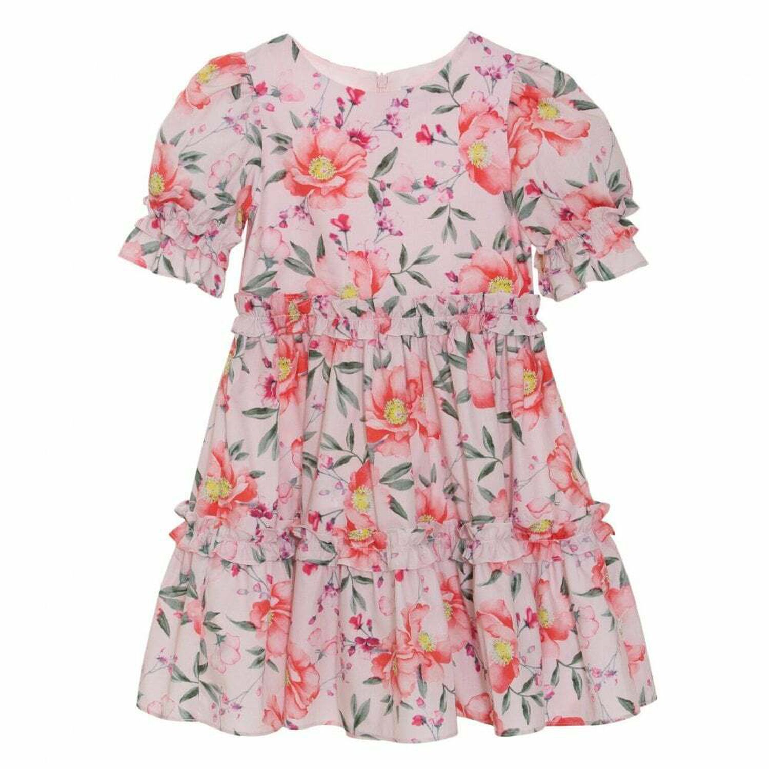 Girls Pink Floral Dress, 1, hi-res image number null