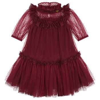 Girls Red Dots Tulle Myrtisa Dress