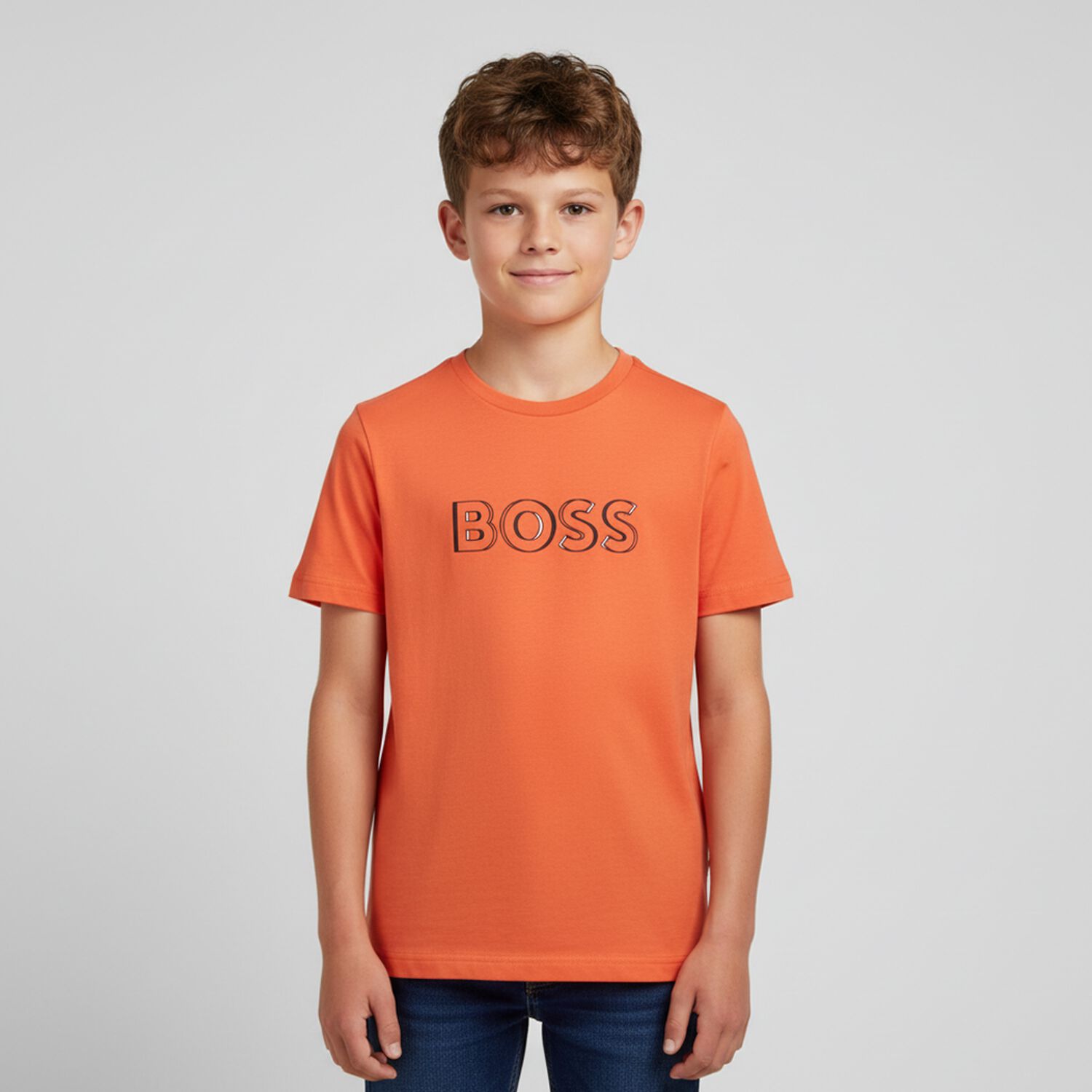Boys Orange Logo T-Shirt, 1, hi-res image number null