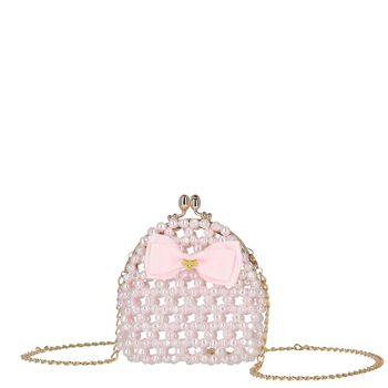 Girls Pink Pearl Handbag