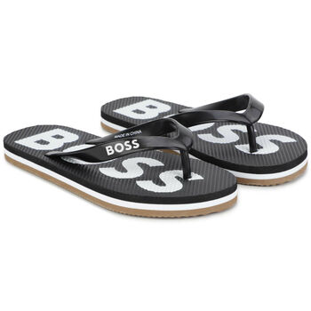 Black Logo Flip-Flops