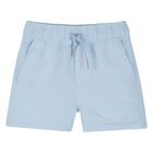 Younger Boys Blue Logo Swim Shorts, 1, hi-res