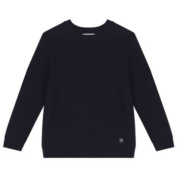 Boys Navy Blue Knitted Jumper