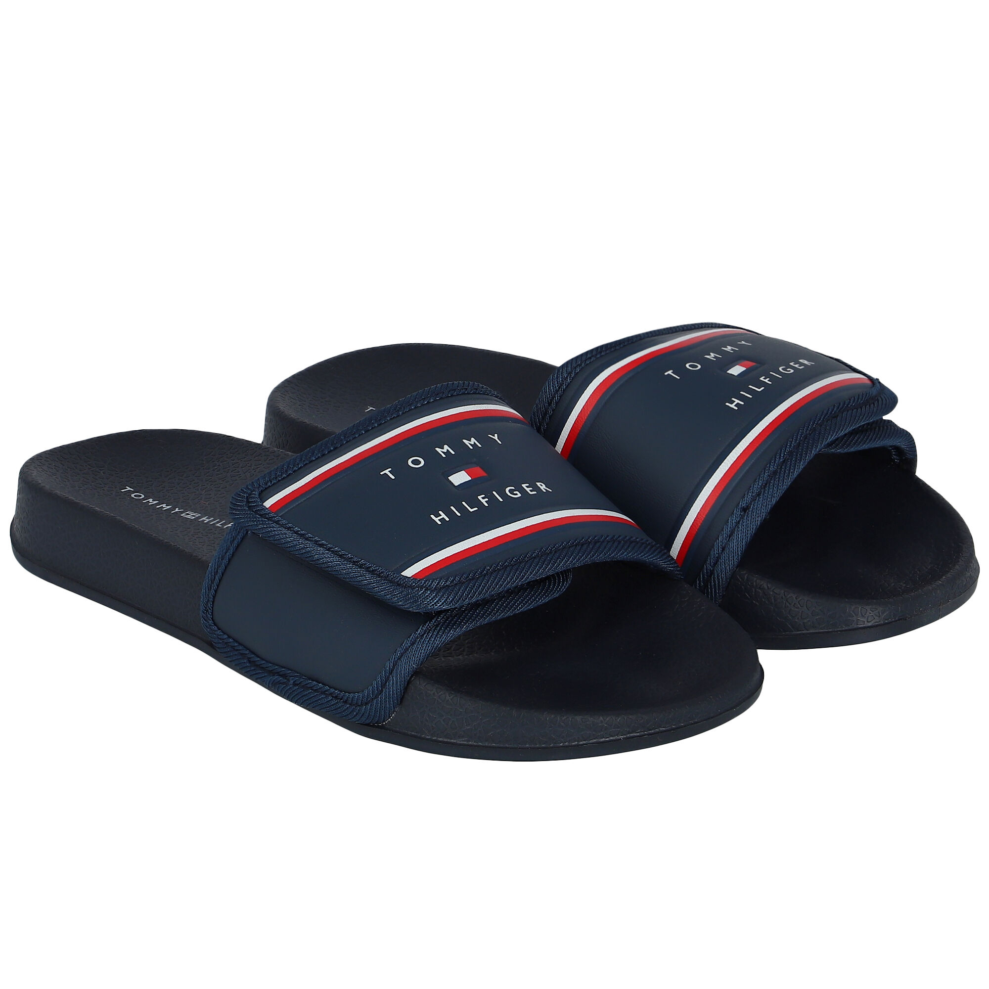 Tommy hilfiger discount navy sliders