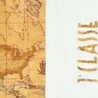 Boys Beige & White Geo Map Polo Shirt, 1, hi-res