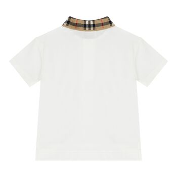 Baby Boys White Polo Shirt