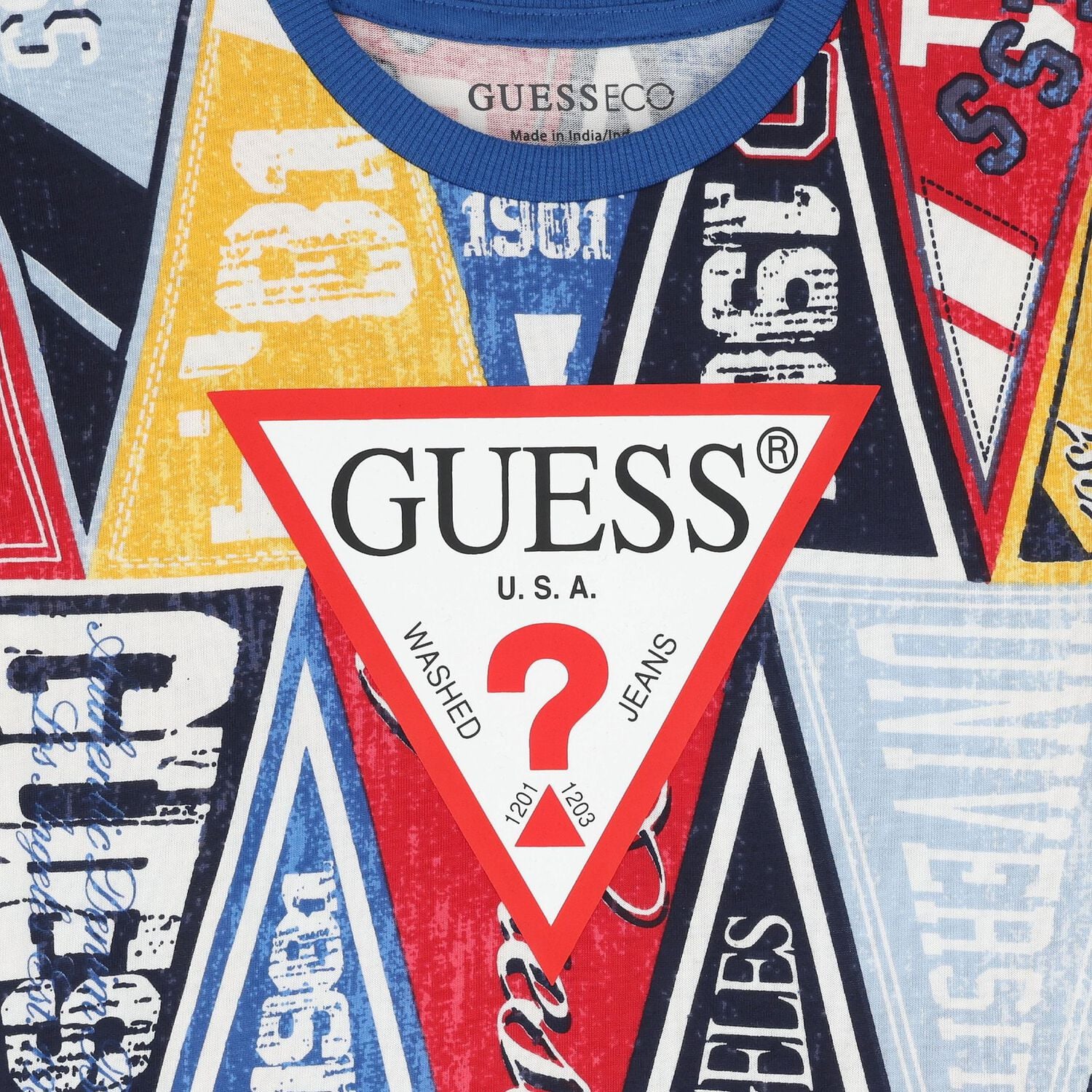 Boys Multi-Coloured Logo T-Shirt, 3, hi-res