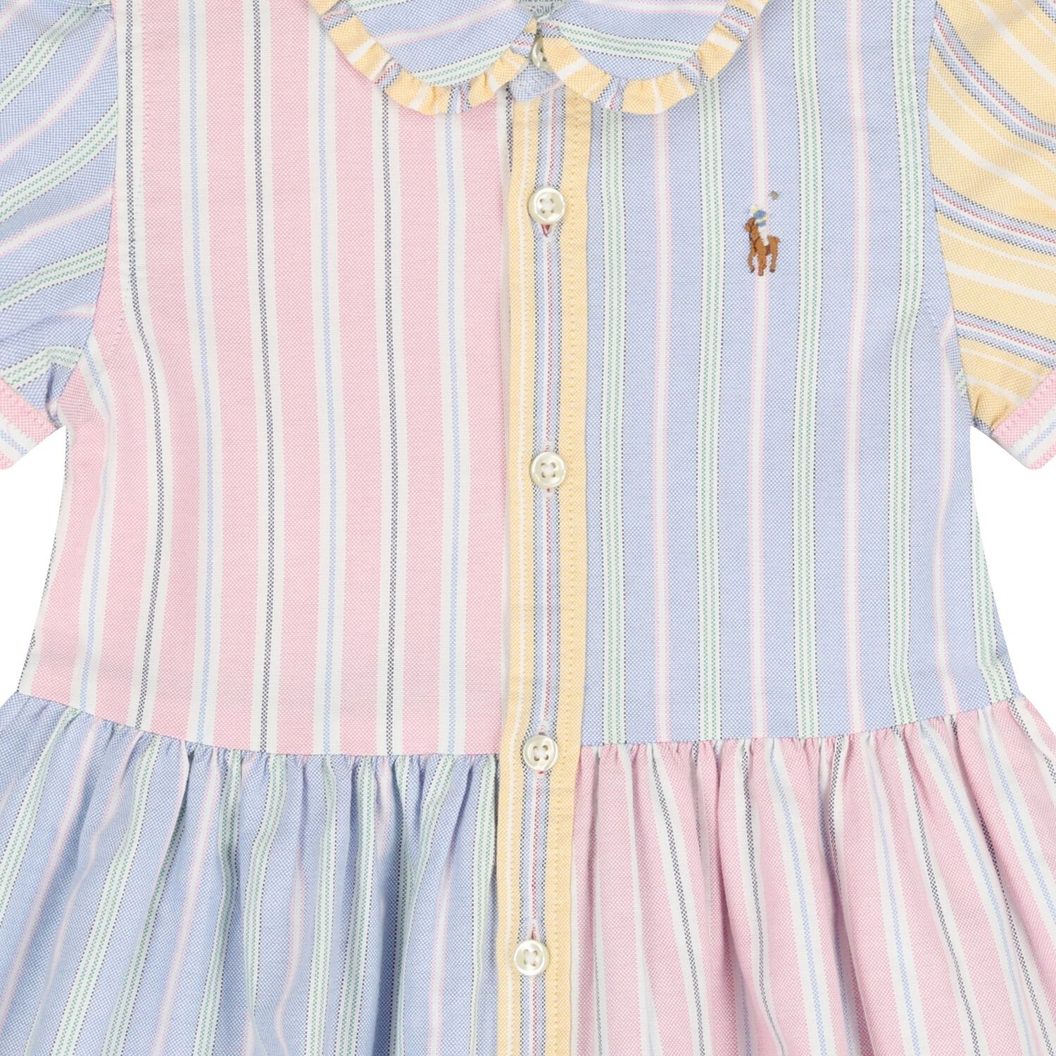 Baby Girls Multi-Coloured Striped Dress Set, 1, hi-res