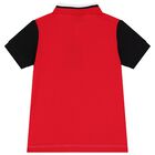 Boys White & Red Logo Polo Shirt, 2, hi-res