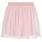 Girls Pink Embellished Tulle Skirt, 1, hi-res