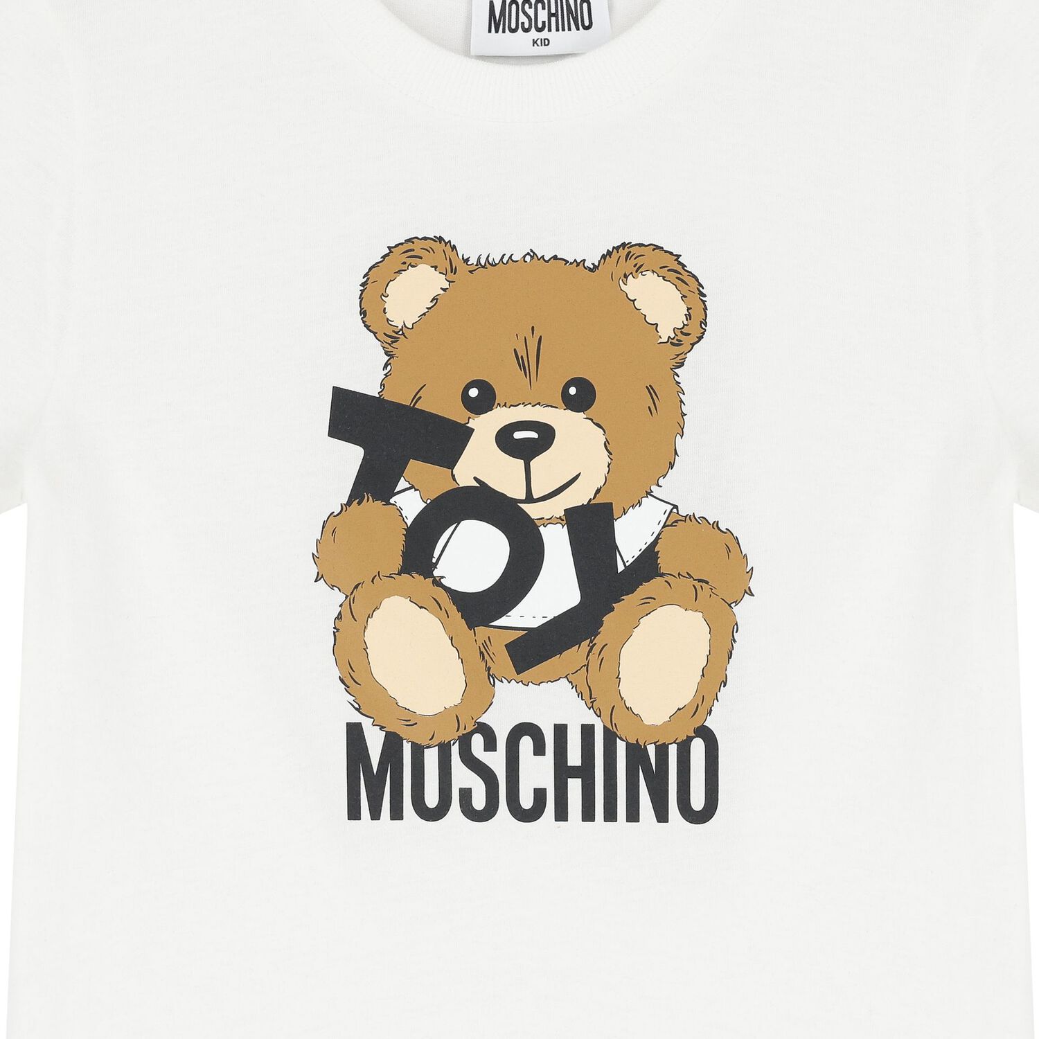 White Teddy Bear Logo T-Shirt, 1, hi-res image number null