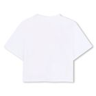 Girls White Logo T-Shirt, 2, hi-res