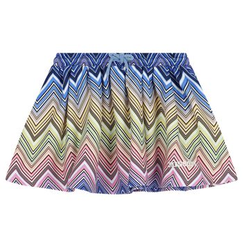 Girls Multi-Coloured Zigzag Skirt