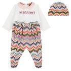 Baby Girls Multi-Coloured Zig Zag Babygrow Gift Set, 1, hi-res