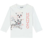 Baby Girls White & Pink Logo Trousers Set, 1, hi-res