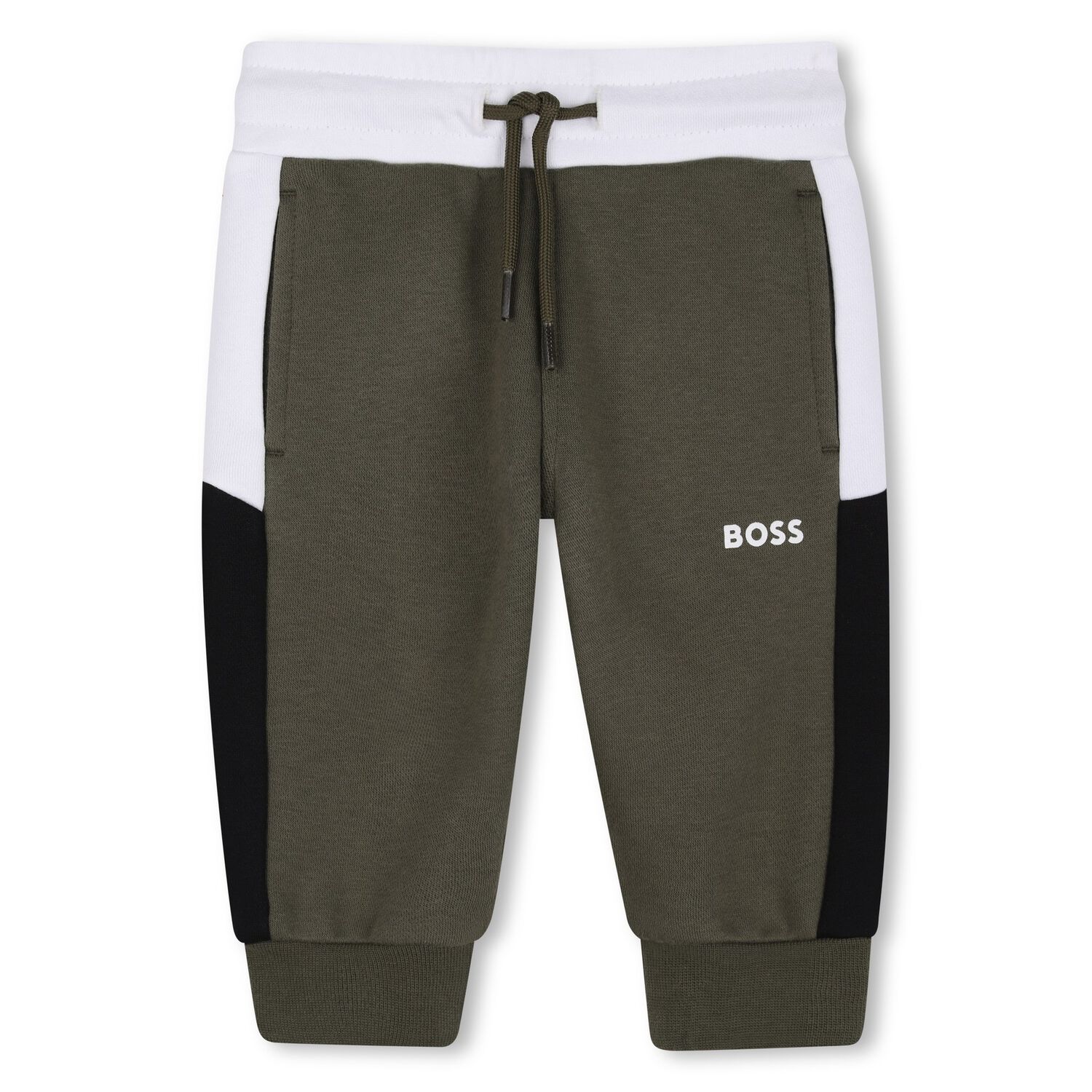 Younger Boys Green Logo Joggers, 2, hi-res