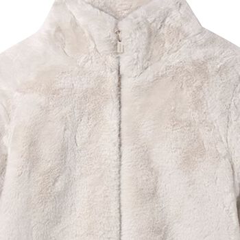 Girls Beige FauxFur Jacket