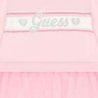 Girls Pink Logo Tulle Dress, 1, hi-res